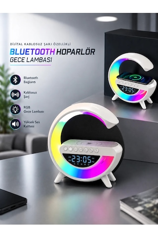 Bluetooth Hoparlör 15w Kablosuz Hızlı Şarj Led Gece Lambası Diğer 64839317