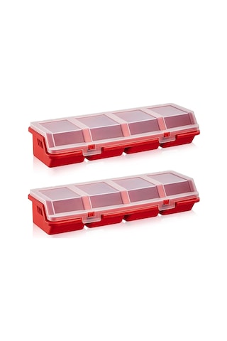 Nayomiglow Mini Vida Parçaları Kutusu Saklama Kutusu Geri Dönüştürülmüş Malzeme 400.0g Kırmızı 31x13x11cm