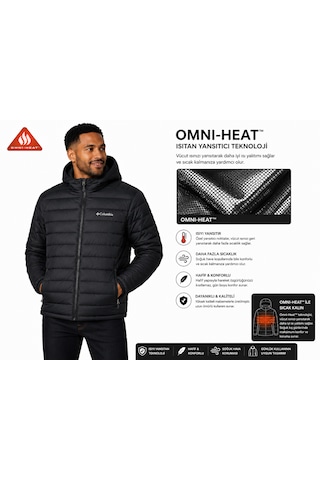 Columbia White Out 1.0 Fs Kapüşonlu Omni-heat Erkek Mont Xo2418-010 Siyah