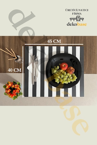 Antrasit-beyaz 4 Adet Çok Amaçlı Koltuk Kenar Sehpası, Supla, Yemek Servis Altlığı Antrasit-beyaz