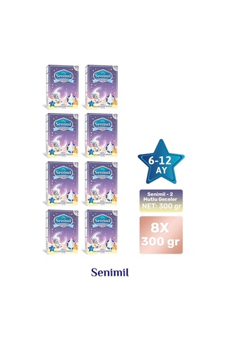 Senimil 2 Mutlu Geceler Bebek Devam Sütü 300 G 8 Adet