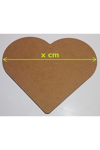 10 Cm Kalp 3 Mm Ham Mdf 10'lu Paket Bardak Altlığı