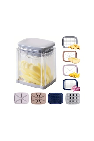 Dashanshop 1 Adet Patates Kesici 720g Sebze Doğrayıcı 4 Bıçaklı Mutfak Aksesuarı Meyve Sebze Dilimleyici Soğan Doğrayıcı 1 Parça