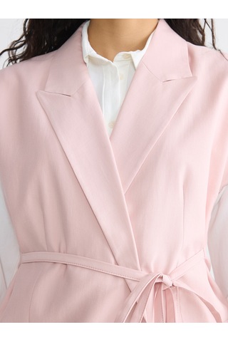 Lcw Modest Pembe Kuşaklı Kadın Klasik Yelek