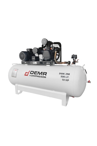 Demr Kompresör Pistonlu 500 LT 3 Kafa 12 Bar 10 HP IDMK390 Hava Kompresörü