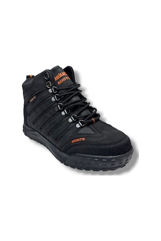 Dakırs 116-26 Deri Outdoor Kürklü Fermuarlı Erkek Bot Siyah