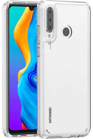 Huawei P30 Lite Kılıf Zore Coss Şeffaf Sert Silikon Kılıf Renksiz