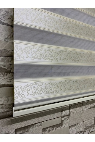 Venassa Krem Gecisli Zebra Perde