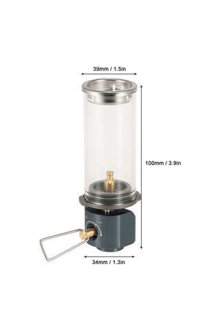 Tomshoo Gaz Lambası Işığı Bütan Gaz Işığı Fener Açık Gümüş