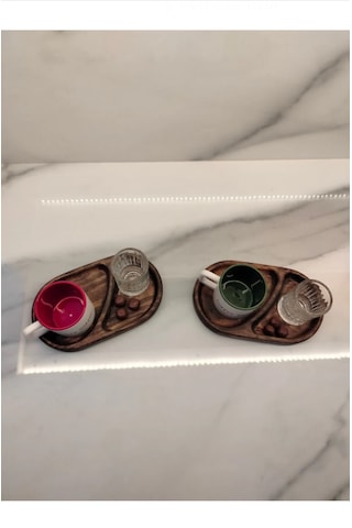 4 Lü Ahşap Md Daily Fincan Seti 2 Kişilik 95ml