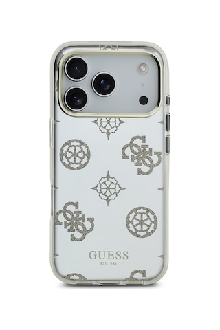 Apple Uyumlu iPhone 17 Pro Max Kılıf Guess Lisanslı Metal Kamera Çerçeveli Simli Peony Aynalı Kapak Gold Gold