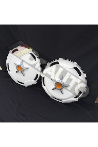 22.5 İnç Düz Model Sarı Fırfırlı Jant Kapağı 4'lü Takım