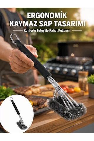 Hepsi Paslanmaz Çelik Telli Mangal Temizlik Fırçası Yeni Nesil Najmaddin