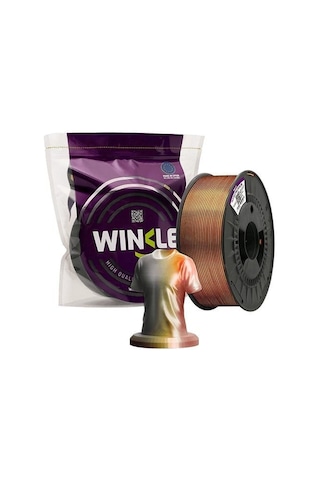 Winkle Pla Silk Multicolor Filament Yellow-black-red 1.75mm 1 Kg