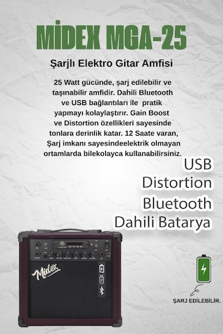 Midex RCZ-606BK-AMP Elektro Keman ve Şarjlı Anfi SetiMidex RCZ-606BK-AMP Elektro Keman ve Şarjlı Anfi Seti