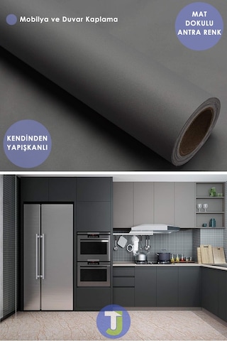 Technojet Kendinden Yapışkanlı Mat Renkli Mutfak Banyo Tezgah Duvar Dolap Ve Masa Kaplama 60cmx300cm 001