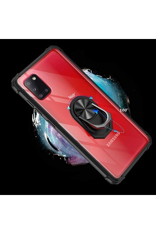 Galaxy Uyumlu A31 Kılıf Zore Mola Kapak Siyah