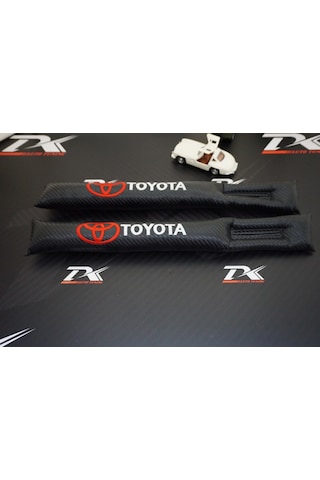 Dk Toyota Uyumlu Logo Karbon Desen Koltuk Arası Fitili 2 Li Set New