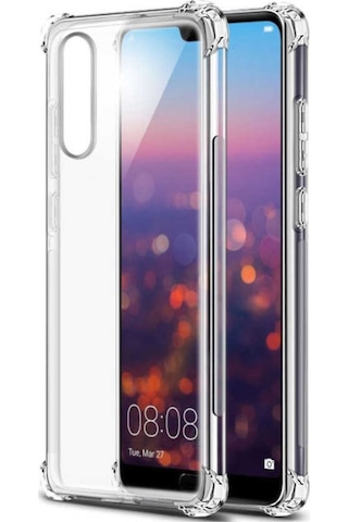 Huawei P20 Pro Kılıf Zore Nitro Anti Shock Silikon Kılıf Renksiz