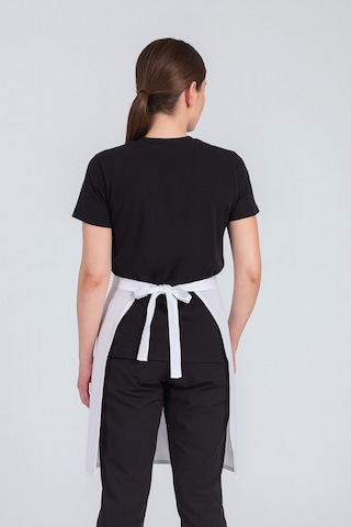 Kadın Belden Bağlamalı Barista Şef Mutfak Önlüğü 60x60 Cm Beyaz