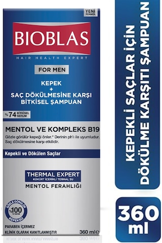 Bioblas For Men Kepek ve Saç Dökülmesine Karşı Şampuan 2 x 360 ML
