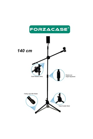 Tablet Tutuculu 360 Profesyonel Metal Mikrofon Stand 140cm Fc1077