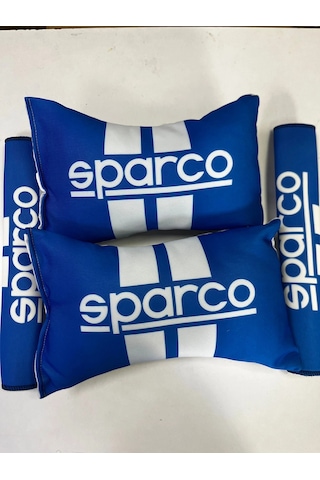 Mavi Sparco İkili Yastık Ve Kemer Kılıfı Seti Mavi Sparco İkili Yastık Ve Kemer Kılıfı Seti