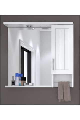 Denko Lotus 80 Cm Mdf Lake Banyo Dolabı Takımı