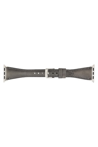 Bloomband Signature Stone Gray Leather Apple Uyumlu Watch Band - 44/45/46/49mm