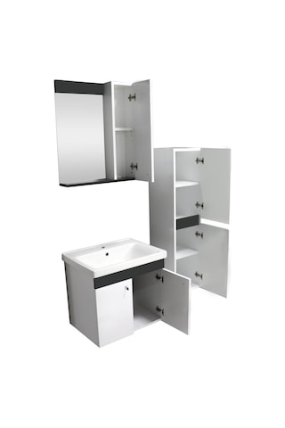 Karen Banyo New Bahar 60 Cm Banyo Dolap Boy Dolap Hediyeli Beyaz