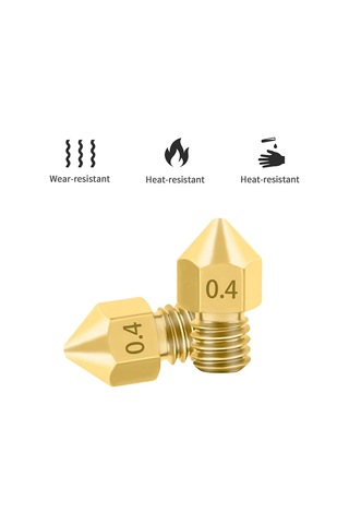Leasetake 3d Yazıcı Nozulları, Makerbot, Creality Cr-10, Ender 3, Ender 3 Pro İçin 5 Temizleme İğneli 0,4 Mm/ 1,75 Mm Mk8 Nozulları