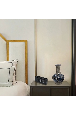 Linktech Saatli Bluetooth Hoparlör - Q219 Taşınabilir Saatli , Alarmlı , Termometreli Bluetooth Hopa