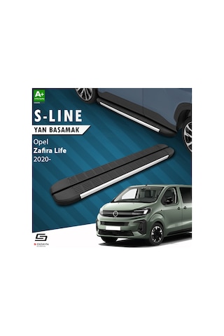 S-dizayn Opel Zafira Life Kısa Şase S-line Aluminyum Yan Basamak 213 Cm 2020 Üzeri A+ Kalite