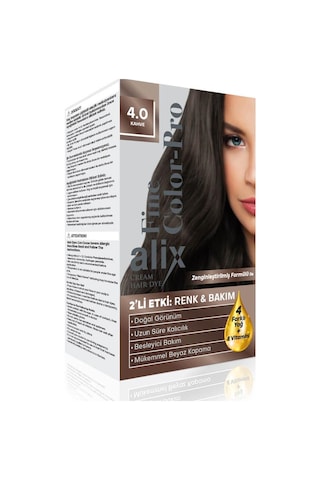 Alix Fine Color Pro Kit Saç Boyası - 4.0 Kahve