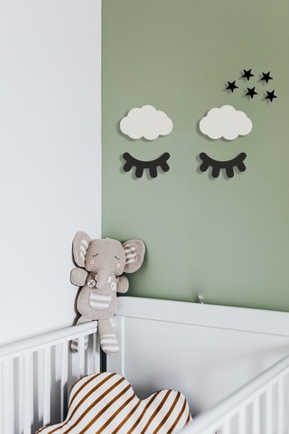 Uyku Zamanı Bulut Yıldız Kirpik Seti Çocuk Odası Duvar Dekorasyon