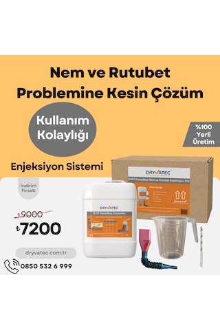 Dryvatec Dampstop Nem Ve Rutubet Enjeksiyon Kiti Kendi Başına N