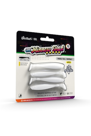 Ultibaits Minnow Shad Silikon Balık 70mm 1,6gr 4 Adet, Ub-c01