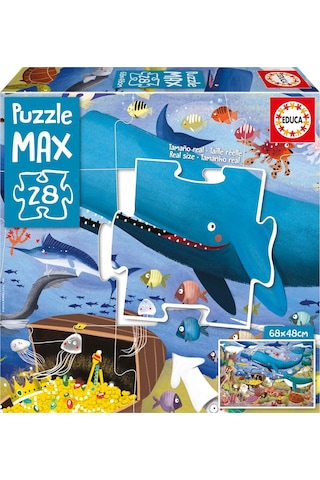 Educa Puzzle Maxi Deniz Altı Hayvanları 28 Parça Çocuk Puzzle - 68 X 48 Cm - 3+ Yaş