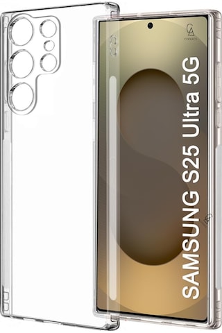Samsung Galaxy Uyumlu S25 Ultra Kılıf Esnek Silikon Telefon Kılıfı Ve Temperli Cam Ekran Koruyucu Şeffaf