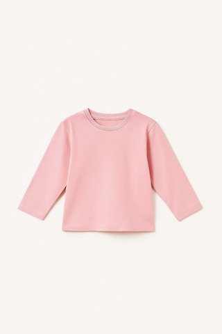 Luess Kız Çocuk %100 Pamuklu Basic Uzun Kollu Tişört - Koyu Pembe 3-4 Yaş 8-9 Yaş Koyu Pembe