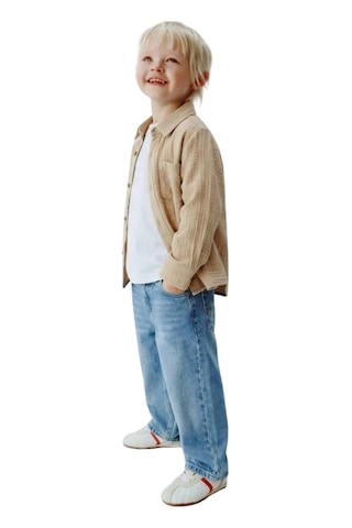 Beli Lastikli Rahat Kesim Çocuk Kot Pantolon - Açık Mavi Denim Jean Mavi