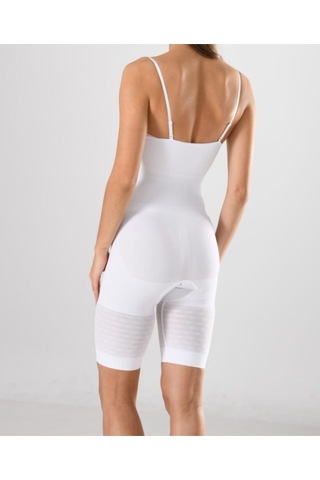 Nacar Store Kadın 1 Beden Küçülten Göğüs Altı Ayar Askılı Beyaz Dikişsiz Korse