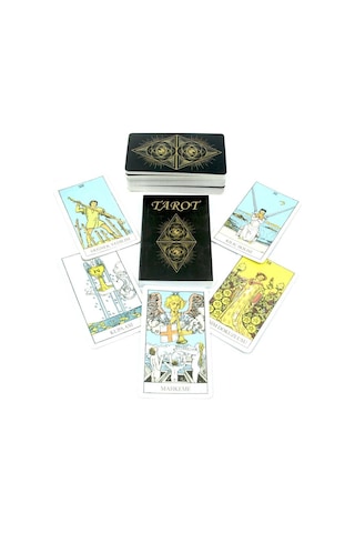 Ahşap Tarot Kutulu Masa Oyunu 78 Kartlı Tarot Kartları Oyun Seti
