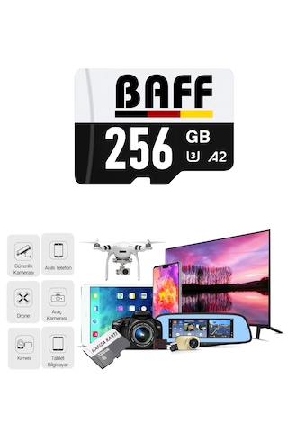 Baff 256gb Hafıza Kartı Video Kayıt Destekli Uhs-ı U3 A2