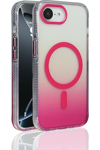 Apple Uyumlu iPhone 17e Kılıf M-safe Şarj Özellikli Transparan Renk Geçişli Zore Toros Kapak - Gold
