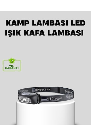 Şarjlı Led Kafa Feneri 4 Modlu Akıllı Sensörlü Far Su Geçirmez Ipx5 Kamp Ve Balıkçı Lambası