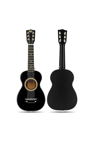 Fourtune Loki T-80BK 6 Telli Siyah Çocuk Gitarı Gerçek Ağaç