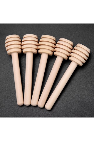 Yaozixa 24 Adet 8cm Ahşap Bal Kaşığası - Doğal Malzeme, Gıda Grubu, Bal/siro/sikma Kolay Dağıtım, Mutfak Gereci