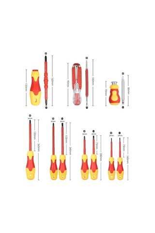 Dancemonkey 10 Adet 1000v Manyetik Oluklu, Phillips Uçlu Kablo,
