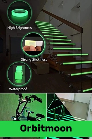 Premium Kendinden Yapışkanlı Fosforlu Karanlıkta Işık Veren Yeşil Şerit 4 Metre Reflektör Bant